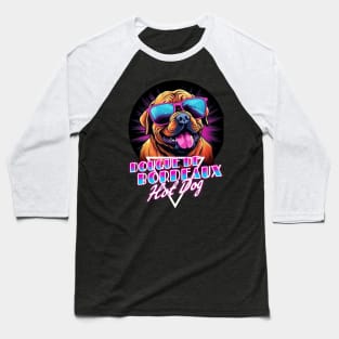 Retro Wave Dogue de Bordeaux Hot Dog Shirt Baseball T-Shirt